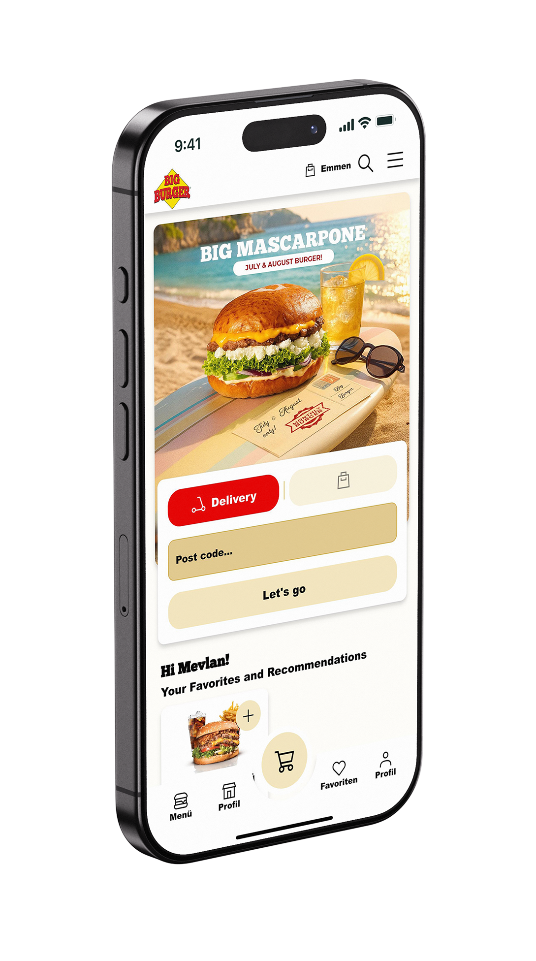 Big Burger App në iPhone